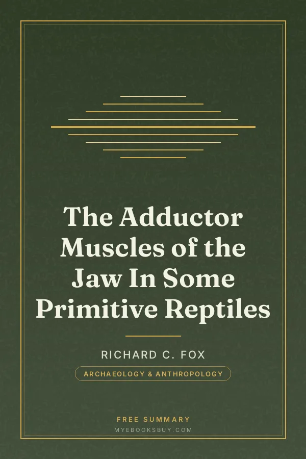 Cover of The Adductor Muscles of the Jaw In Some Primitive Reptiles
