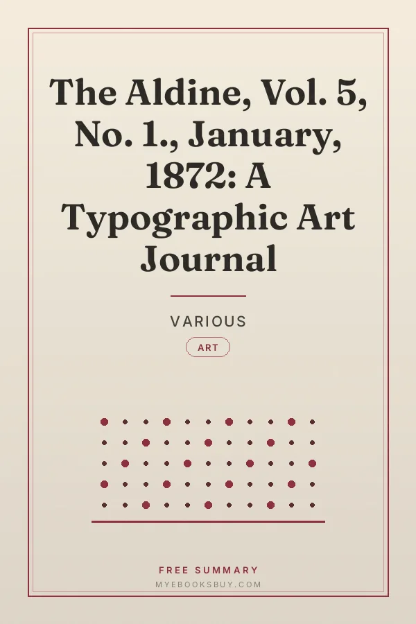 Cover of The Aldine, Vol. 5, No. 1., January, 1872: A Typographic Art Journal