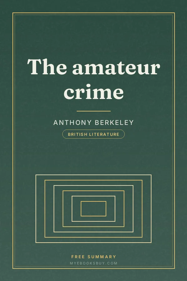Cover of The amateur crime