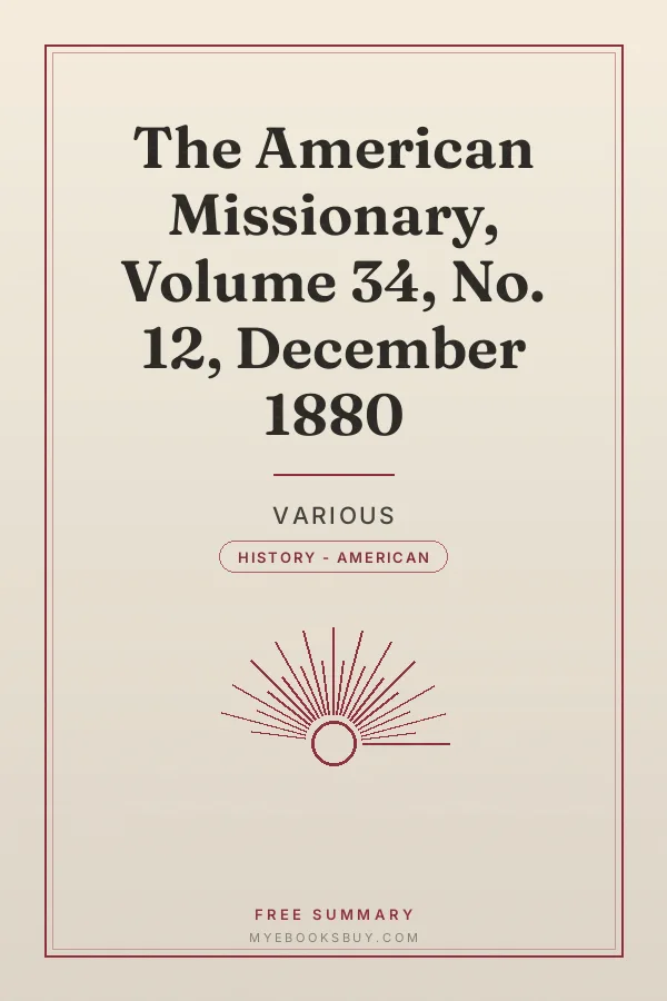 Cover of The American Missionary, Volume 34, No. 12, December 1880