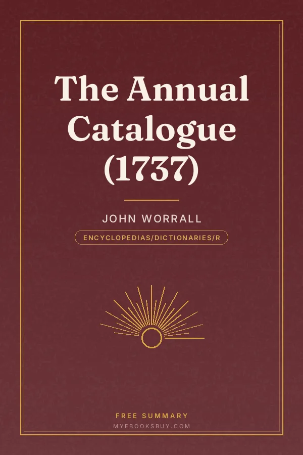 Cover of The Annual Catalogue (1737)