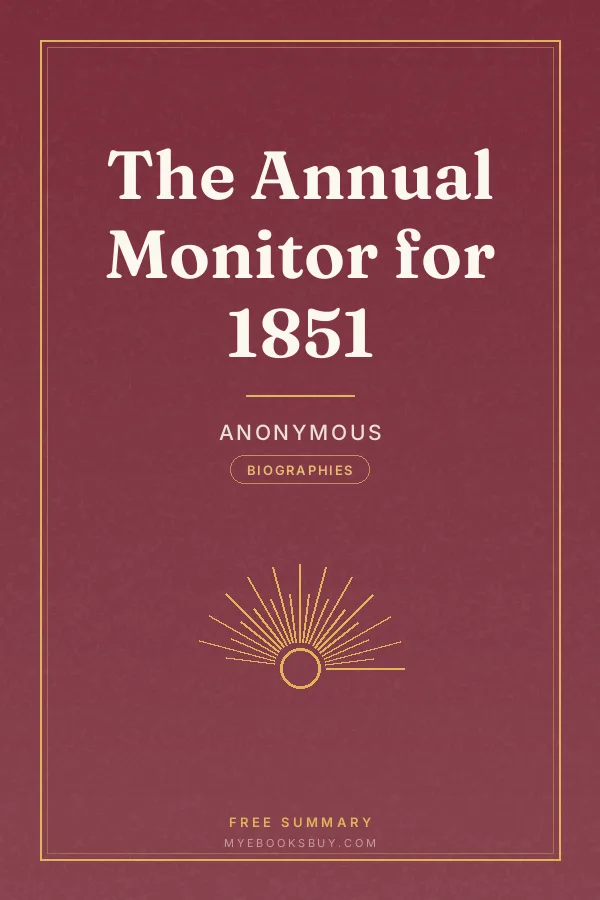 Cover of The Annual Monitor for 1851