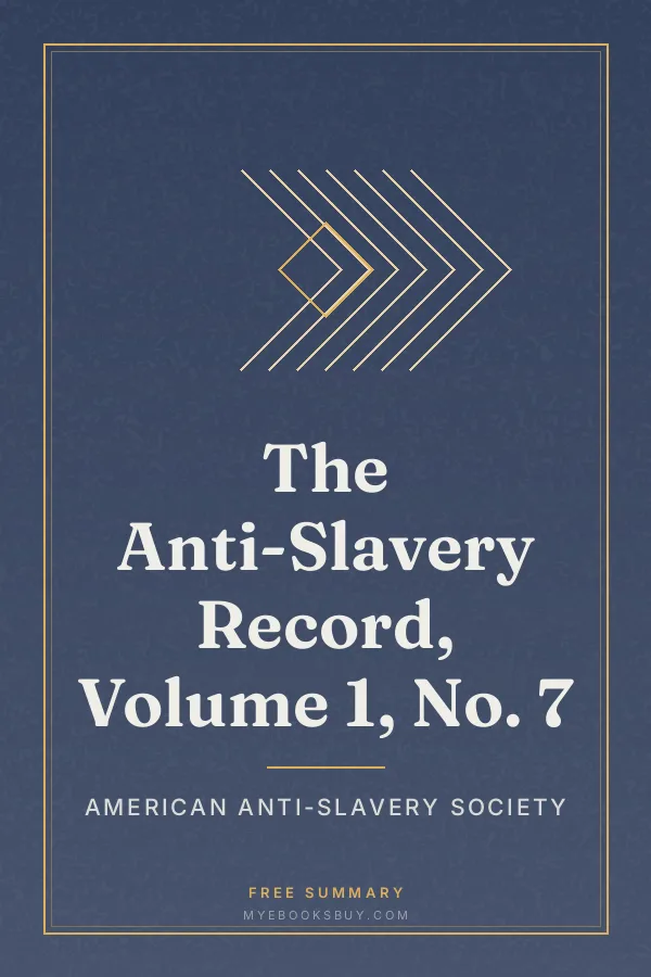 Cover of The Anti-Slavery Record, Volume 1, No. 7