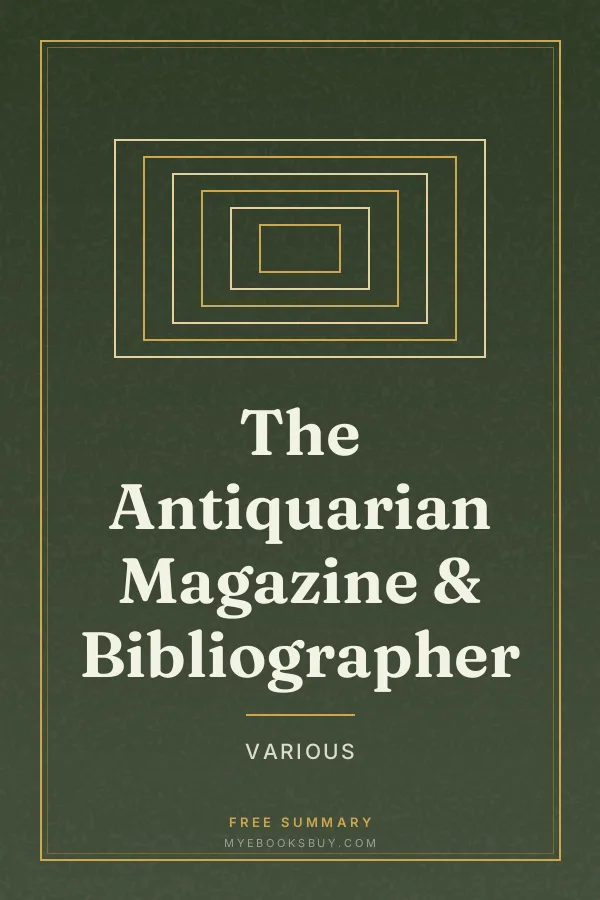 Cover of The Antiquarian Magazine & Bibliographer