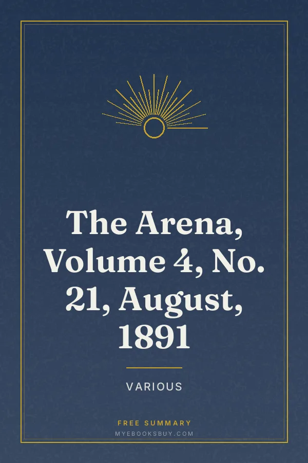 Cover of The Arena, Volume 4, No. 21, August, 1891
