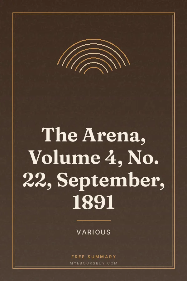 Cover of The Arena, Volume 4, No. 22, September, 1891