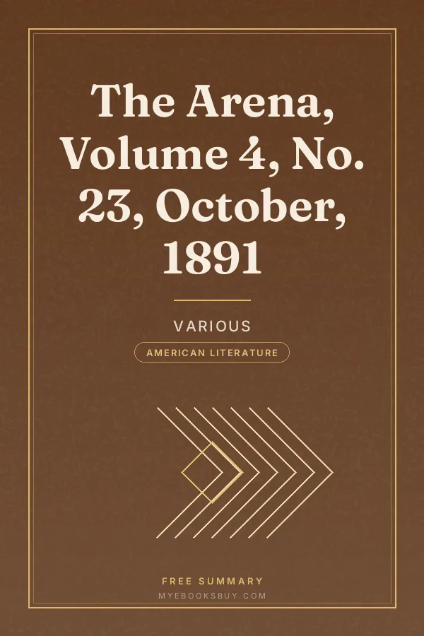 Cover of The Arena, Volume 4, No. 23, October, 1891