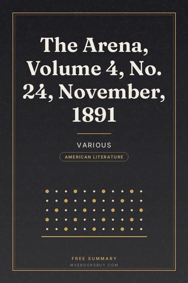 Cover of The Arena, Volume 4, No. 24, November, 1891