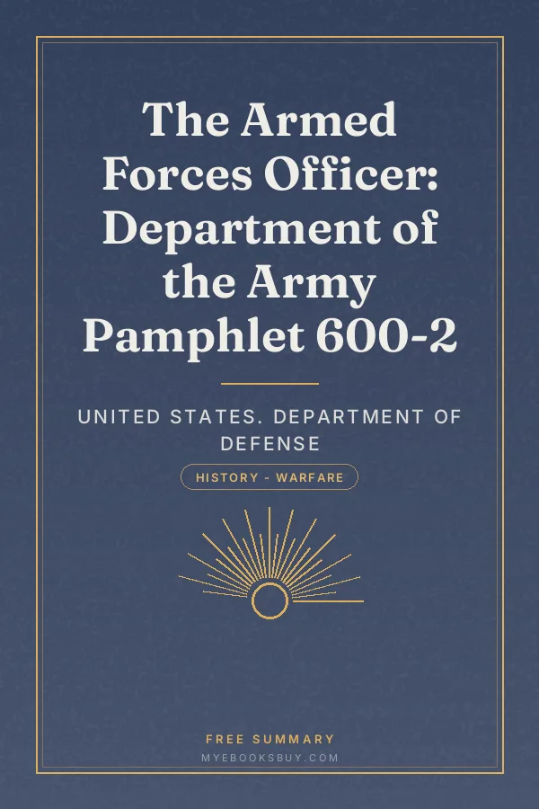 Cover of The Armed Forces Officer: Department of the Army Pamphlet 600-2