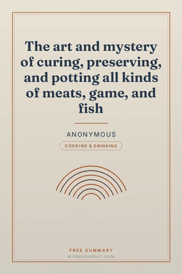 Cover of The art and mystery of curing, preserving, and potting all kinds of meats, game, and fish