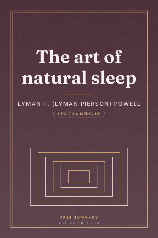 Cover of The art of natural sleep