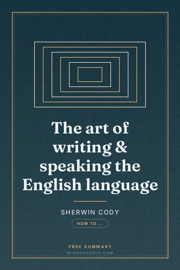 Cover of The art of writing & speaking the English language