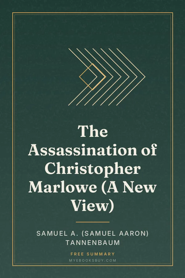 Cover of The Assassination of Christopher Marlowe (A New View)