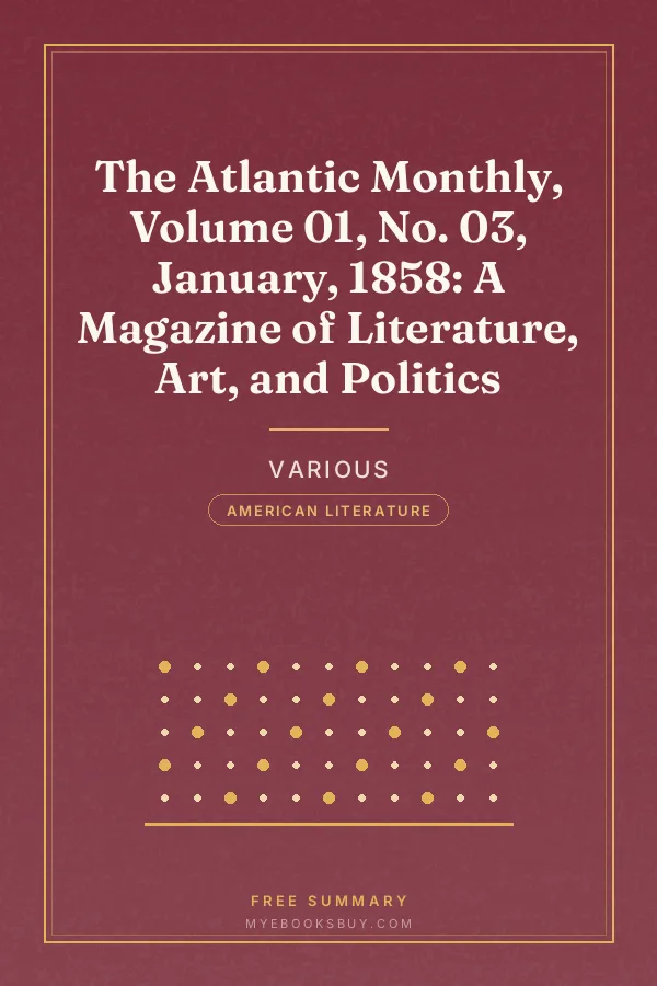 Cover of The Atlantic Monthly, Volume 01, No. 03, January, 1858: A Magazine of Literature, Art, and Politics