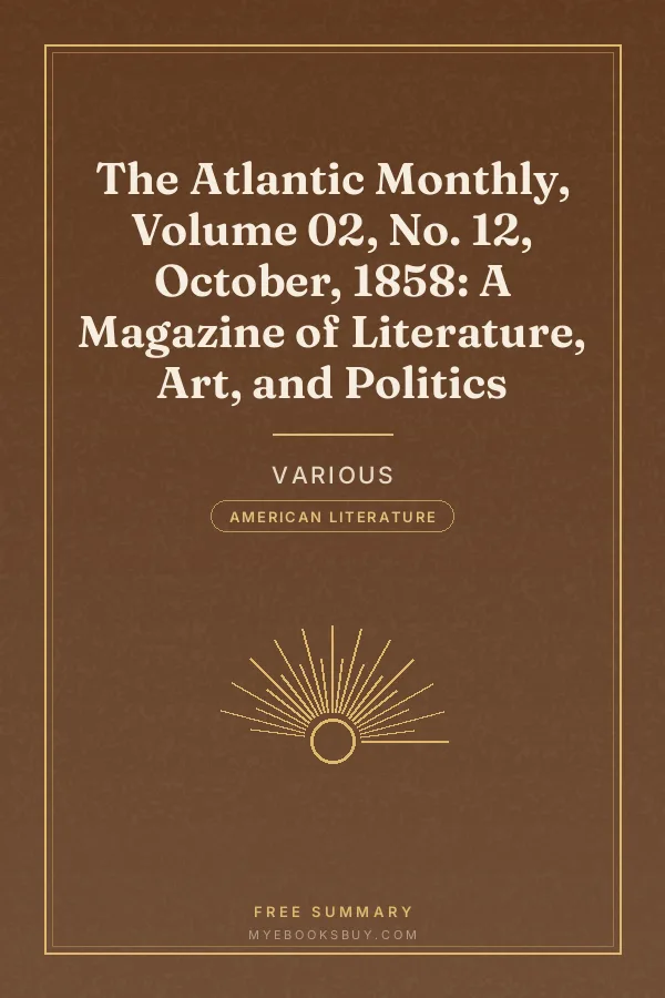 Cover of The Atlantic Monthly, Volume 02, No. 12, October, 1858: A Magazine of Literature, Art, and Politics