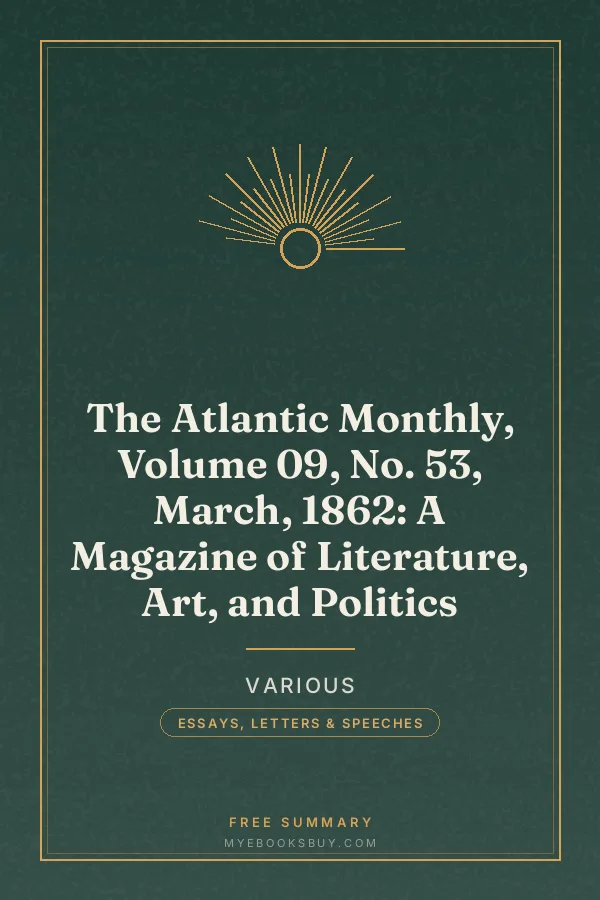 Cover of The Atlantic Monthly, Volume 09, No. 53, March, 1862: A Magazine of Literature, Art, and Politics