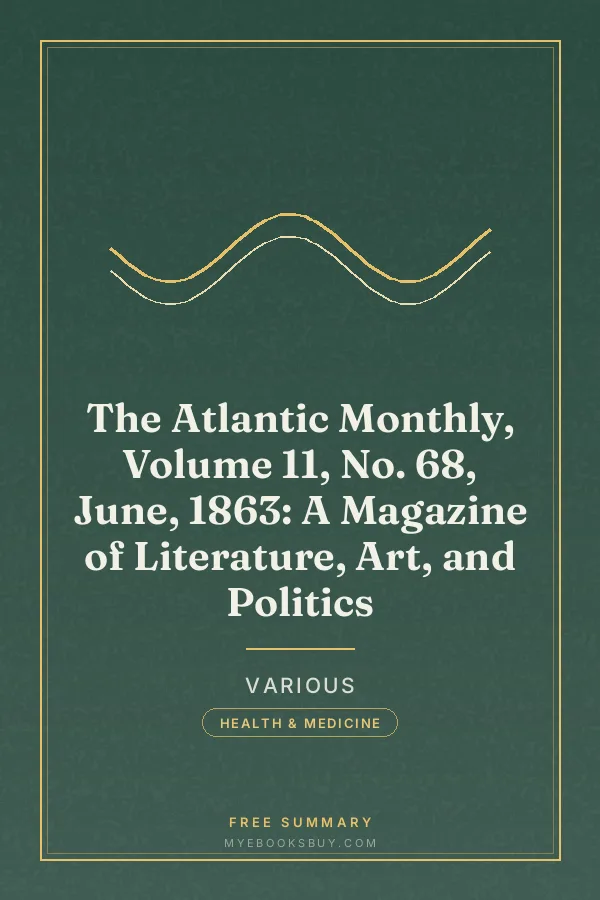 Cover of The Atlantic Monthly, Volume 11, No. 68, June, 1863: A Magazine of Literature, Art, and Politics