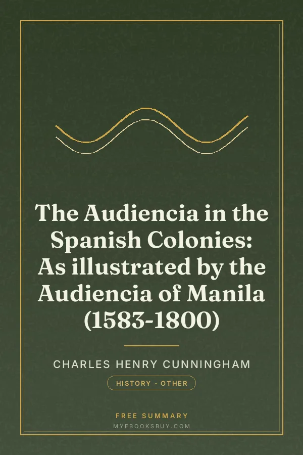 Cover of The Audiencia in the Spanish Colonies: As illustrated by the Audiencia of Manila (1583-1800)