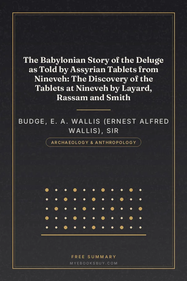Cover of The Babylonian Story of the Deluge as Told by Assyrian Tablets from Nineveh: The Discovery of the Tablets at Nineveh by Layard, Rassam and Smith