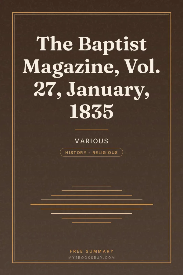 Cover of The Baptist Magazine, Vol. 27, January, 1835