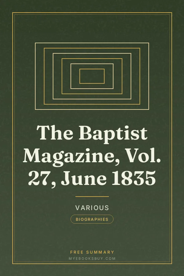 Cover of The Baptist Magazine, Vol. 27, June 1835