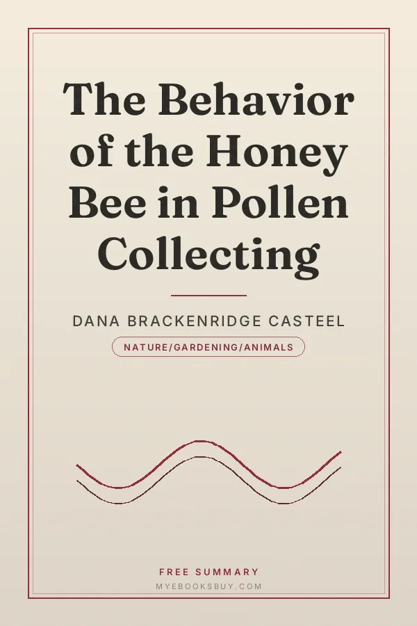 Cover of The Behavior of the Honey Bee in Pollen Collecting