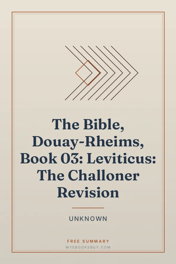 Cover of The Bible, Douay-Rheims, Book 03: Leviticus: The Challoner Revision