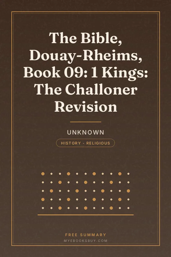 Cover of The Bible, Douay-Rheims, Book 09: 1 Kings: The Challoner Revision