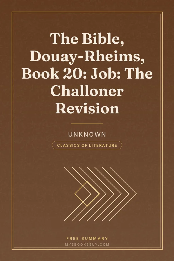 Cover of The Bible, Douay-Rheims, Book 20: Job: The Challoner Revision