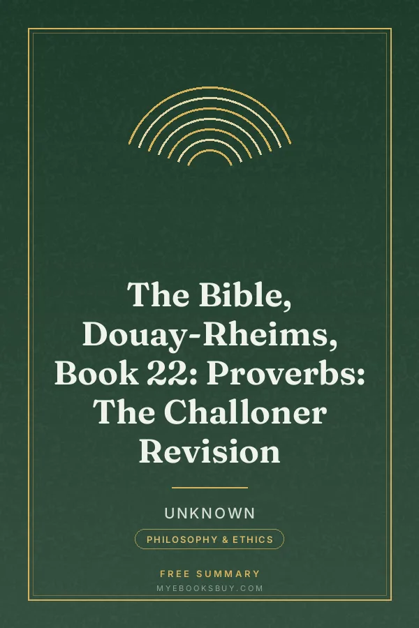 Cover of The Bible, Douay-Rheims, Book 22: Proverbs: The Challoner Revision