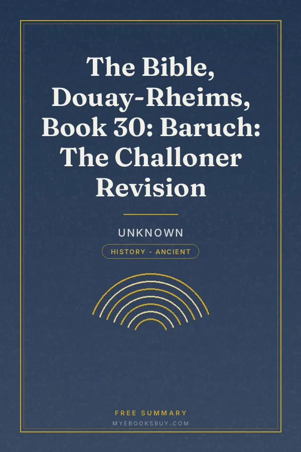 Cover of The Bible, Douay-Rheims, Book 30: Baruch: The Challoner Revision