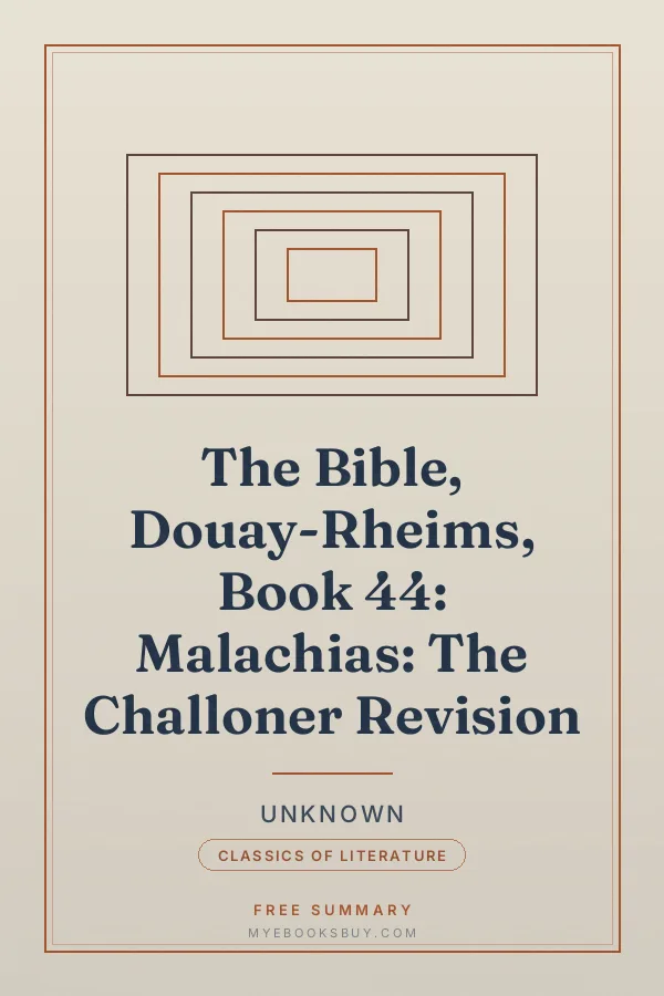 Cover of The Bible, Douay-Rheims, Book 44: Malachias: The Challoner Revision