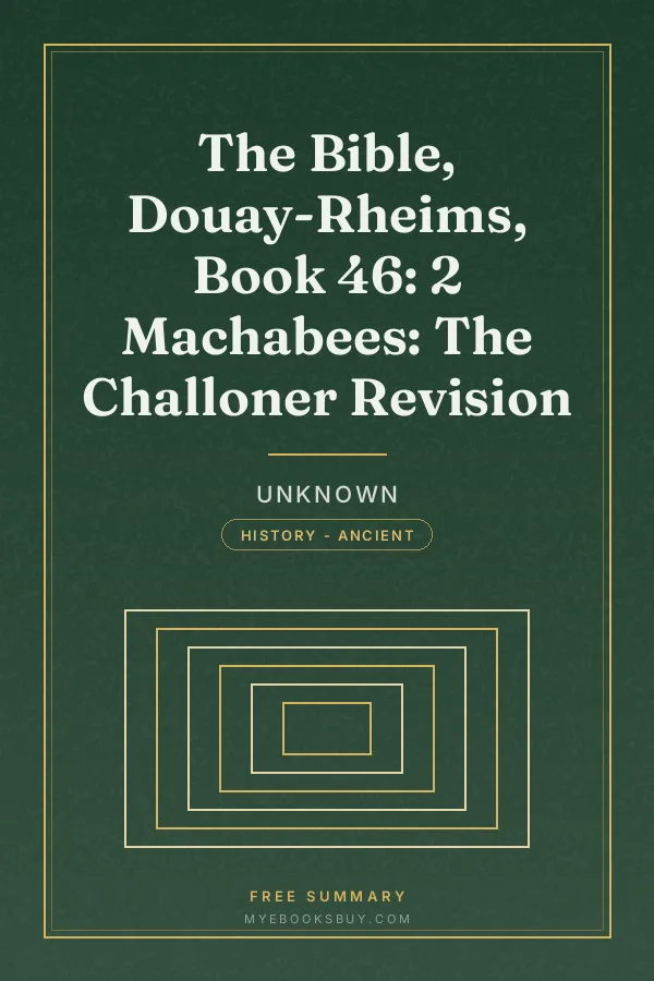 Cover of The Bible, Douay-Rheims, Book 46: 2 Machabees: The Challoner Revision