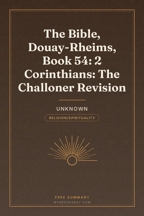 Cover of The Bible, Douay-Rheims, Book 54: 2 Corinthians: The Challoner Revision