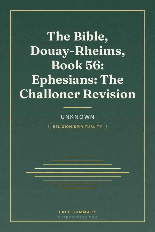 Cover of The Bible, Douay-Rheims, Book 56: Ephesians: The Challoner Revision