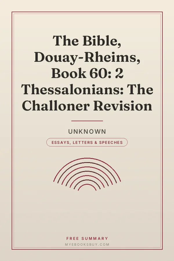 Cover of The Bible, Douay-Rheims, Book 60: 2 Thessalonians: The Challoner Revision