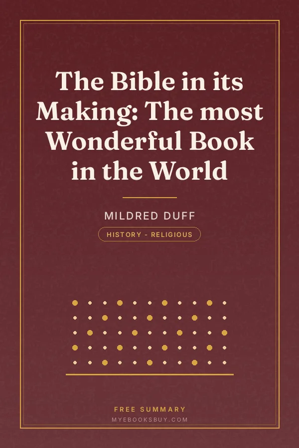 Cover of The Bible in its Making: The most Wonderful Book in the World