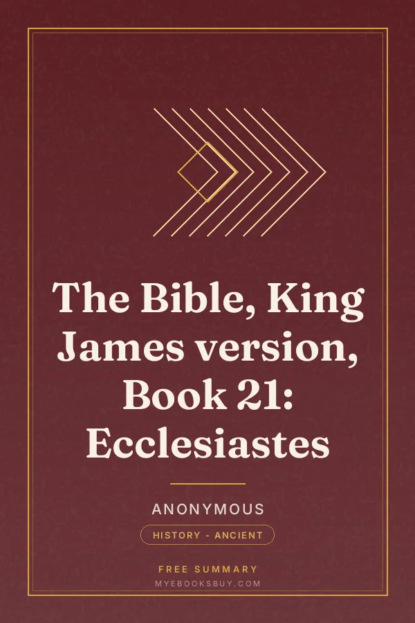 Cover of The Bible, King James version, Book 21: Ecclesiastes