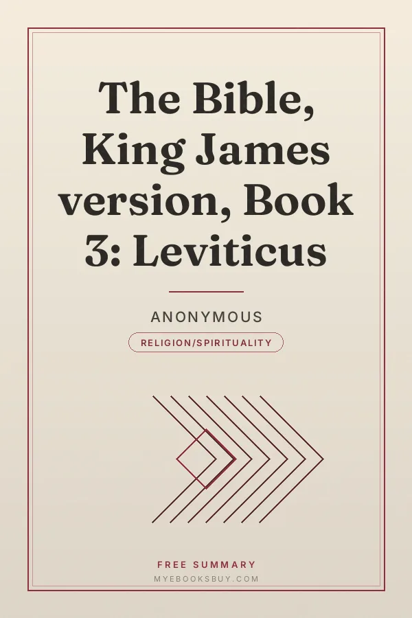 Cover of The Bible, King James version, Book 3: Leviticus