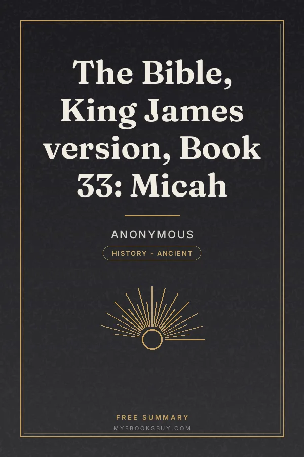 Cover of The Bible, King James version, Book 33: Micah