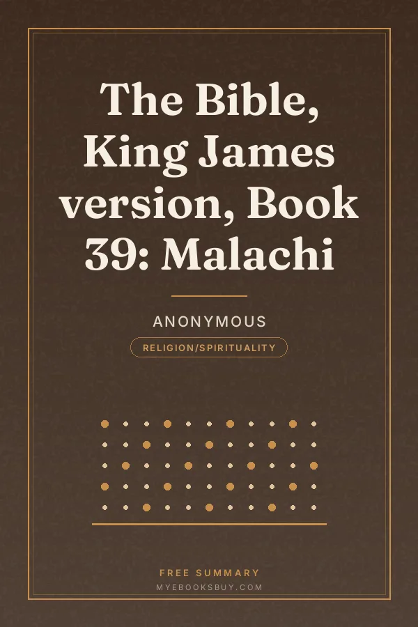 Cover of The Bible, King James version, Book 39: Malachi