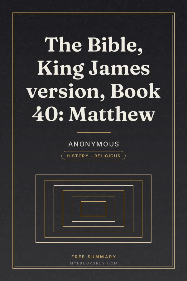 Cover of The Bible, King James version, Book 40: Matthew