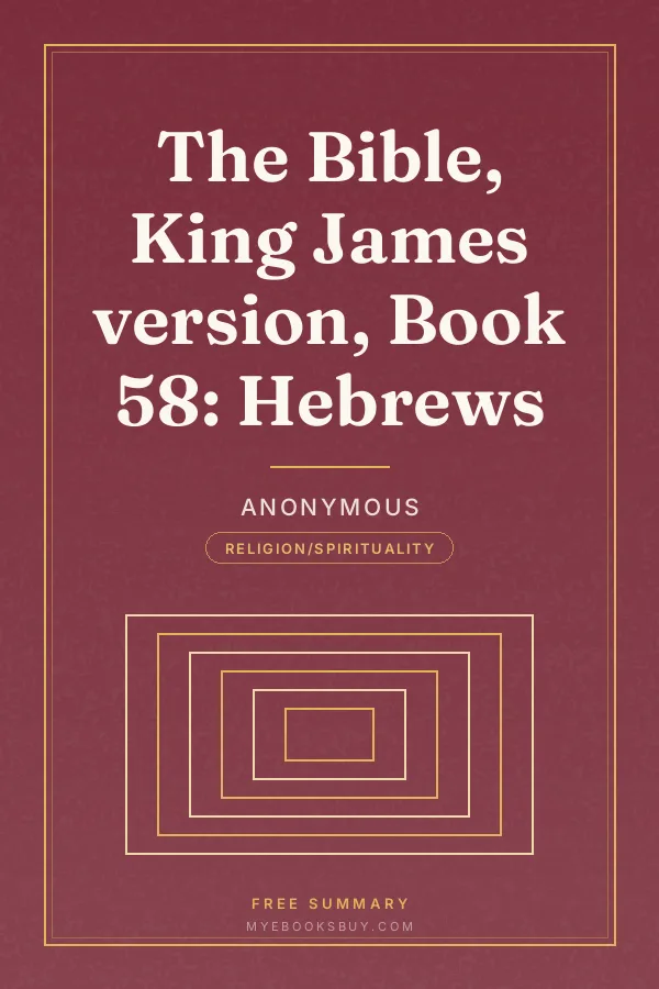 Cover of The Bible, King James version, Book 58: Hebrews