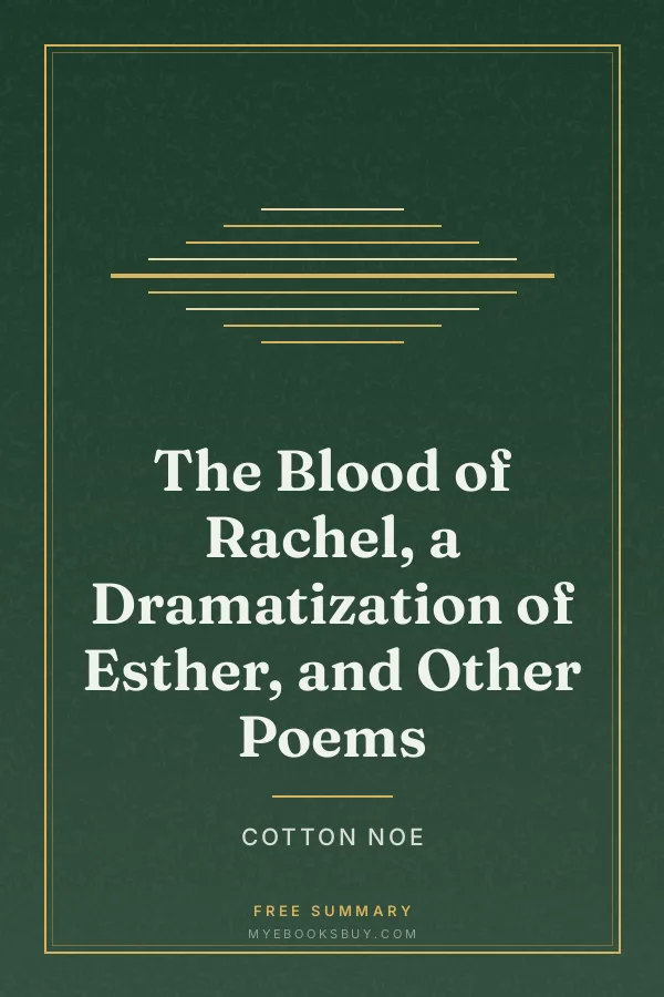 Cover of The Blood of Rachel, a Dramatization of Esther, and Other Poems
