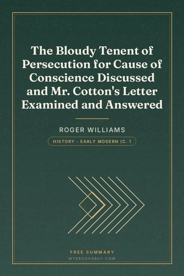 Cover of The Bloudy Tenent of Persecution for Cause of Conscience Discussed and Mr. Cotton's Letter Examined and Answered