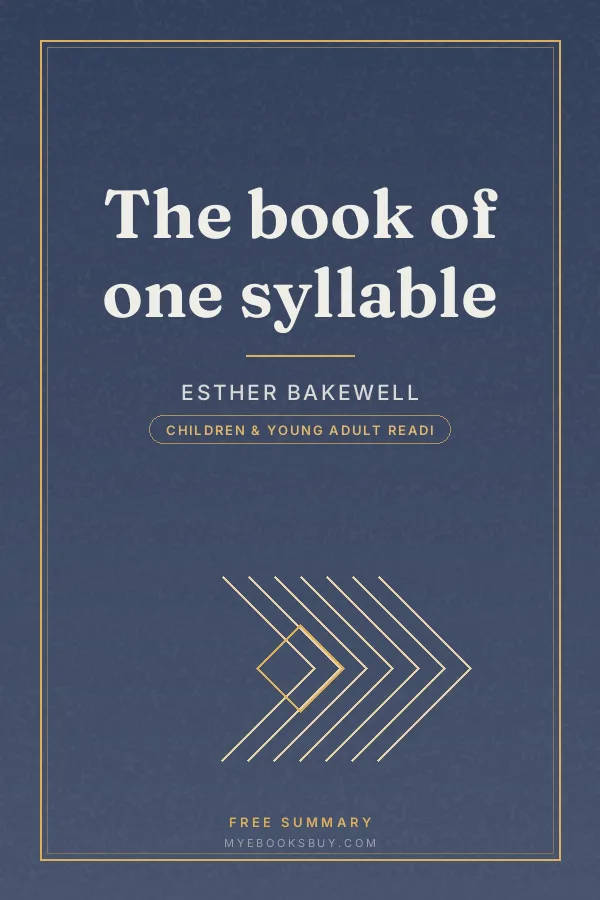 Cover of The book of one syllable