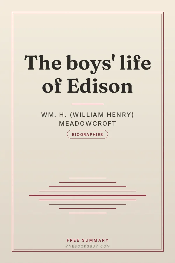 Cover of The boys' life of Edison