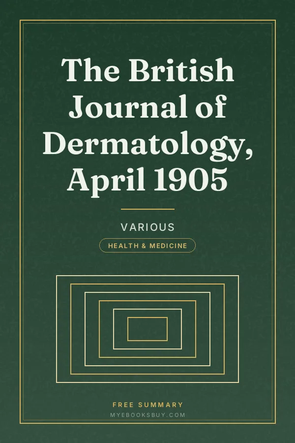 Cover of The British Journal of Dermatology, April 1905