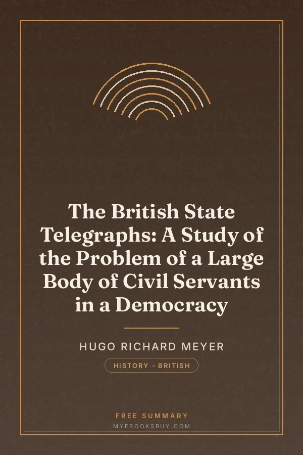 Cover of The British State Telegraphs: A Study of the Problem of a Large Body of Civil Servants in a Democracy