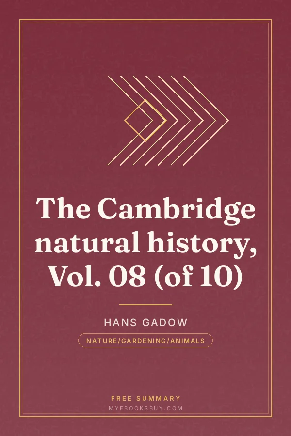 Cover of The Cambridge natural history, Vol. 08 (of 10)